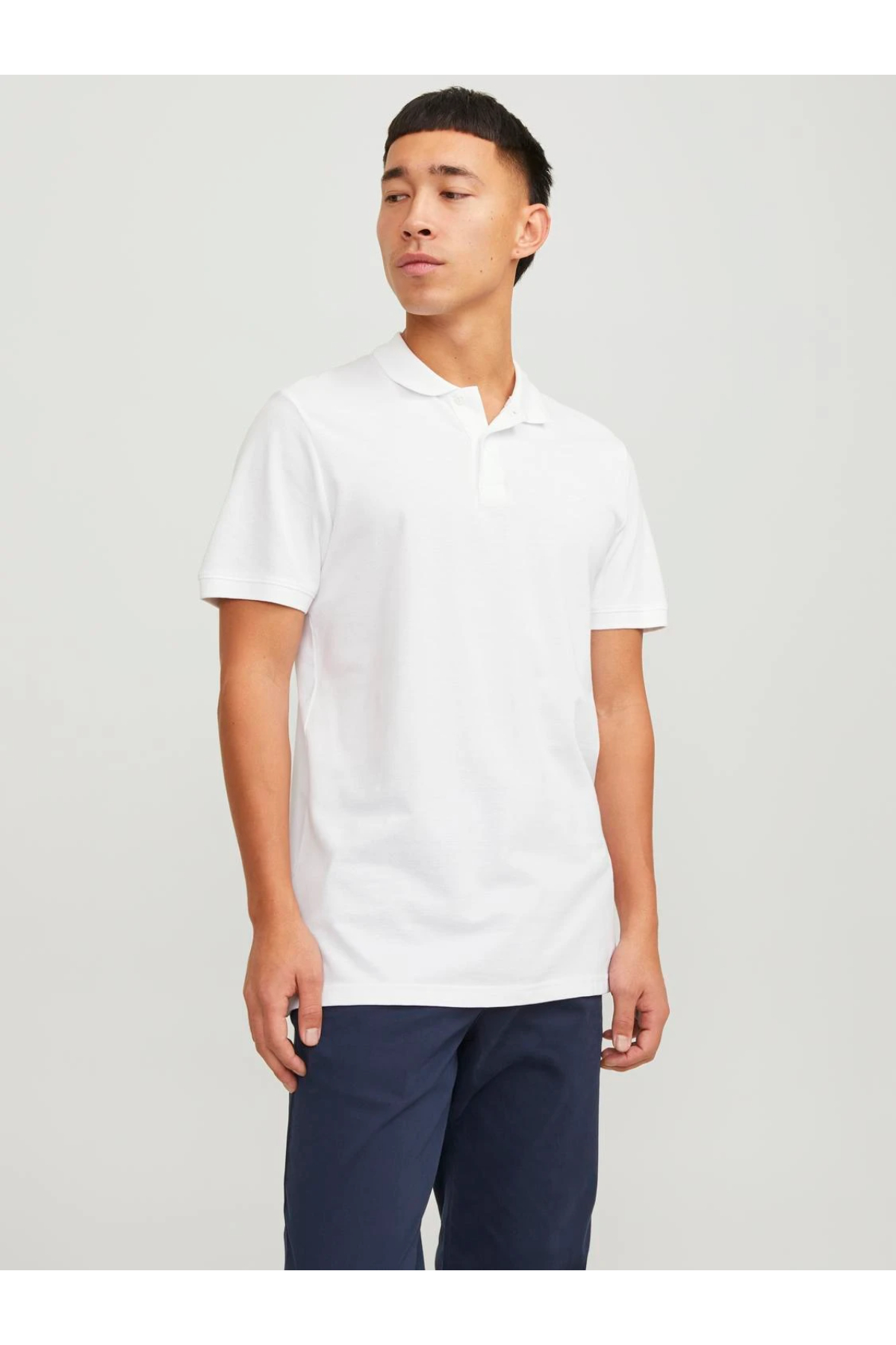 Jack&Jones 12136516 JJEBASIC POLO SS NOOS Erkek Polo Yaka T-Shirt Beyaz