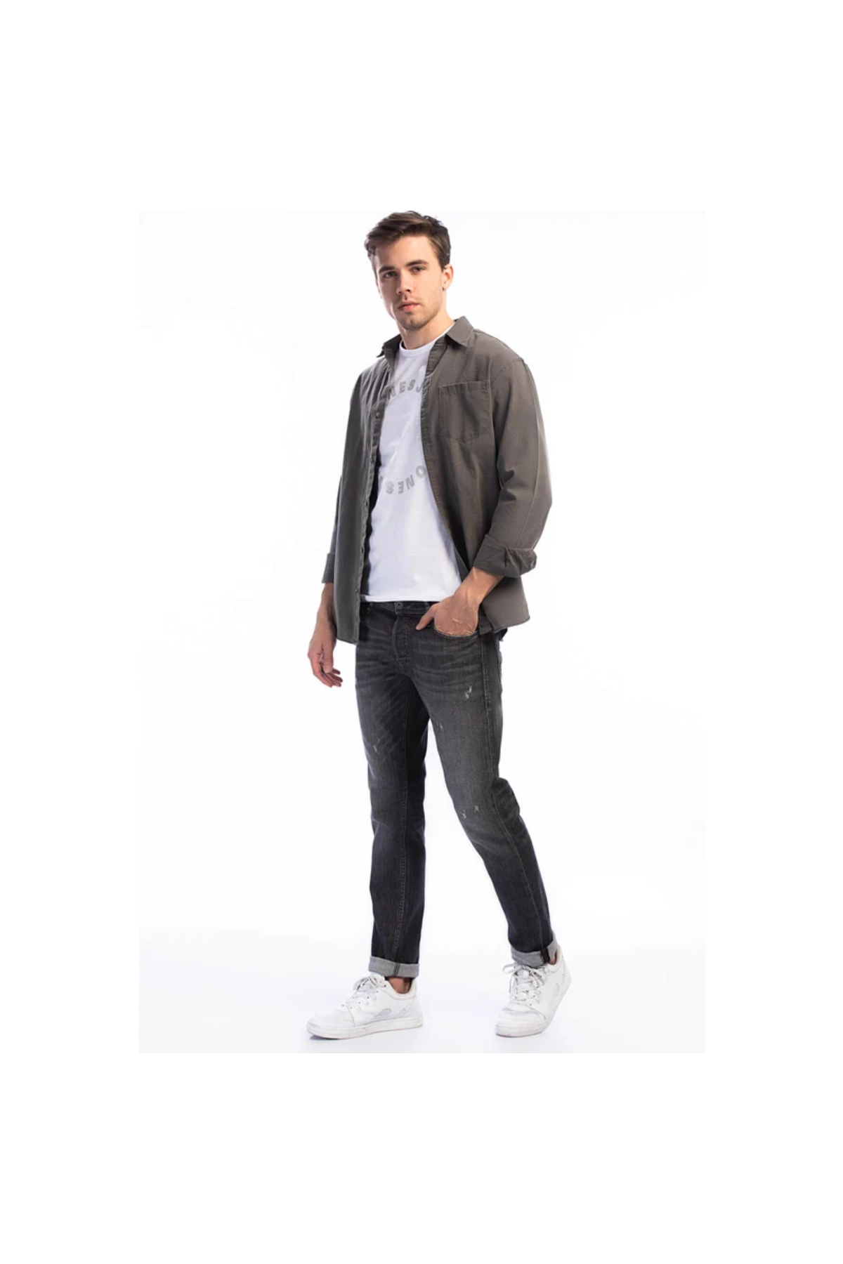 Jack&Jones 12147984 JJGLENN JJORIGINAL JOS 769 Erkek Kot Pantolon Gri