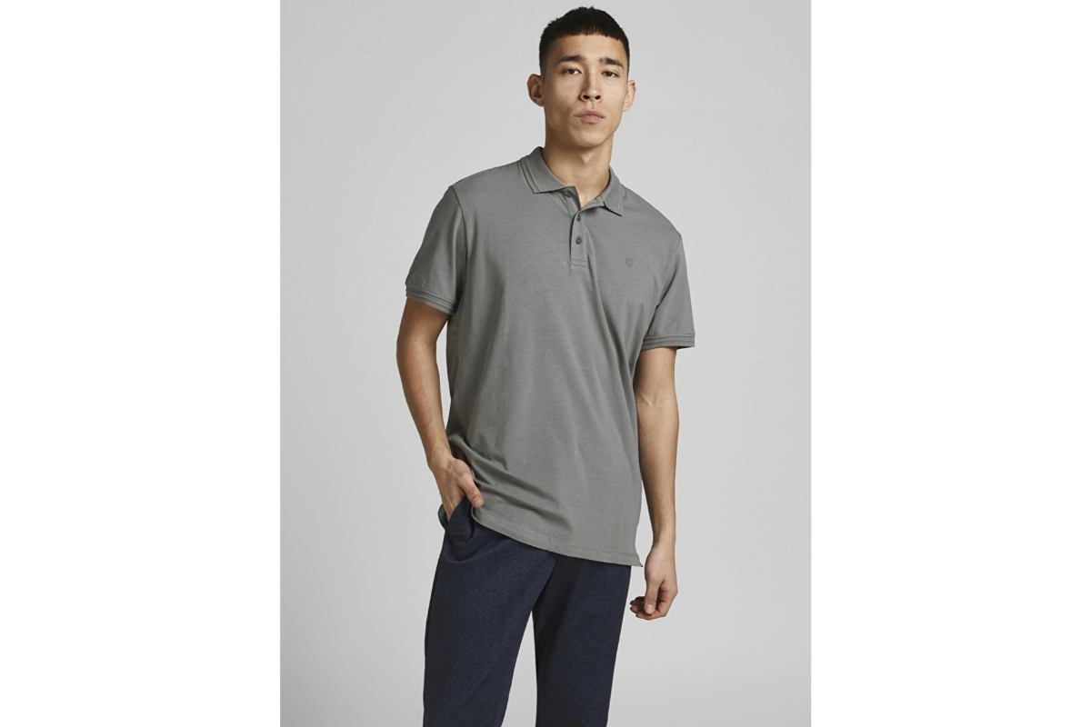 Jack&Jones 12184709 New Stage/REG Fit Erkek T-Shirt Gri