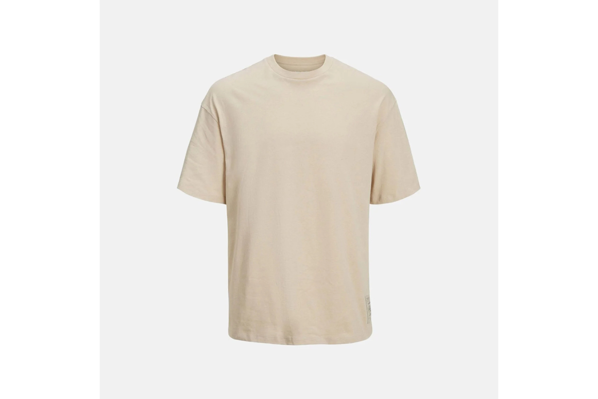 Jack&Jones 12214444 Tee SS Crew Erkek T-Shirt bej