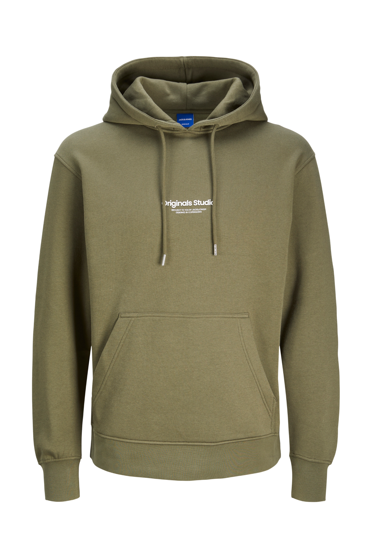 Jack&Jones 12241687 JORVESTERBRO SWEAT HOOD Erkek Sweat Shirt Haki yeşil