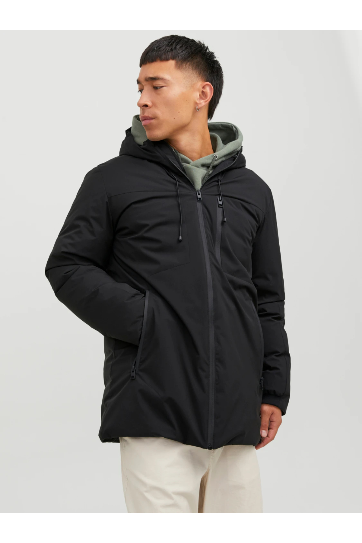 Jack&Jones 12243225 JCOPAYNE Erkek PARKA Siyah