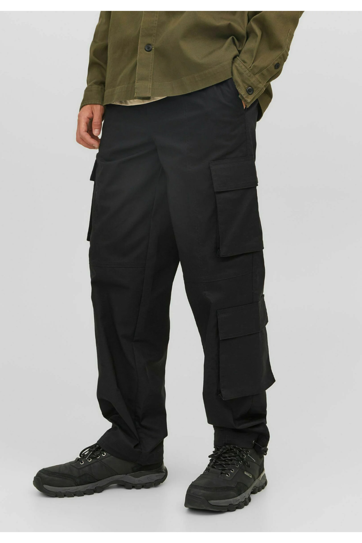 Jack&Jones 12245086 JPSTBILL JJVIRGO Erkek CARGO Pantolon Siyah
