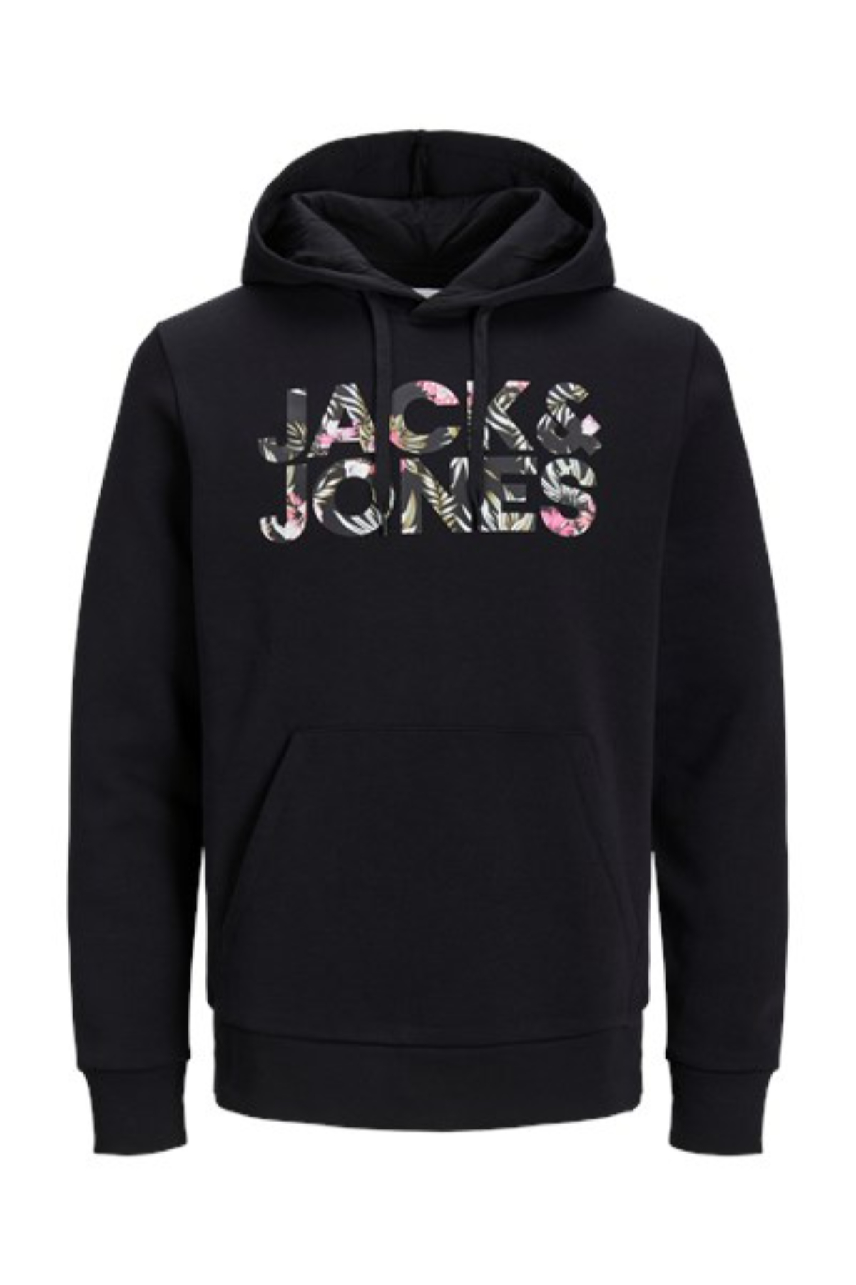 Jack&Jones 12250682 JJEJEFF CROP LOGO SWEAT Erkek Siyah