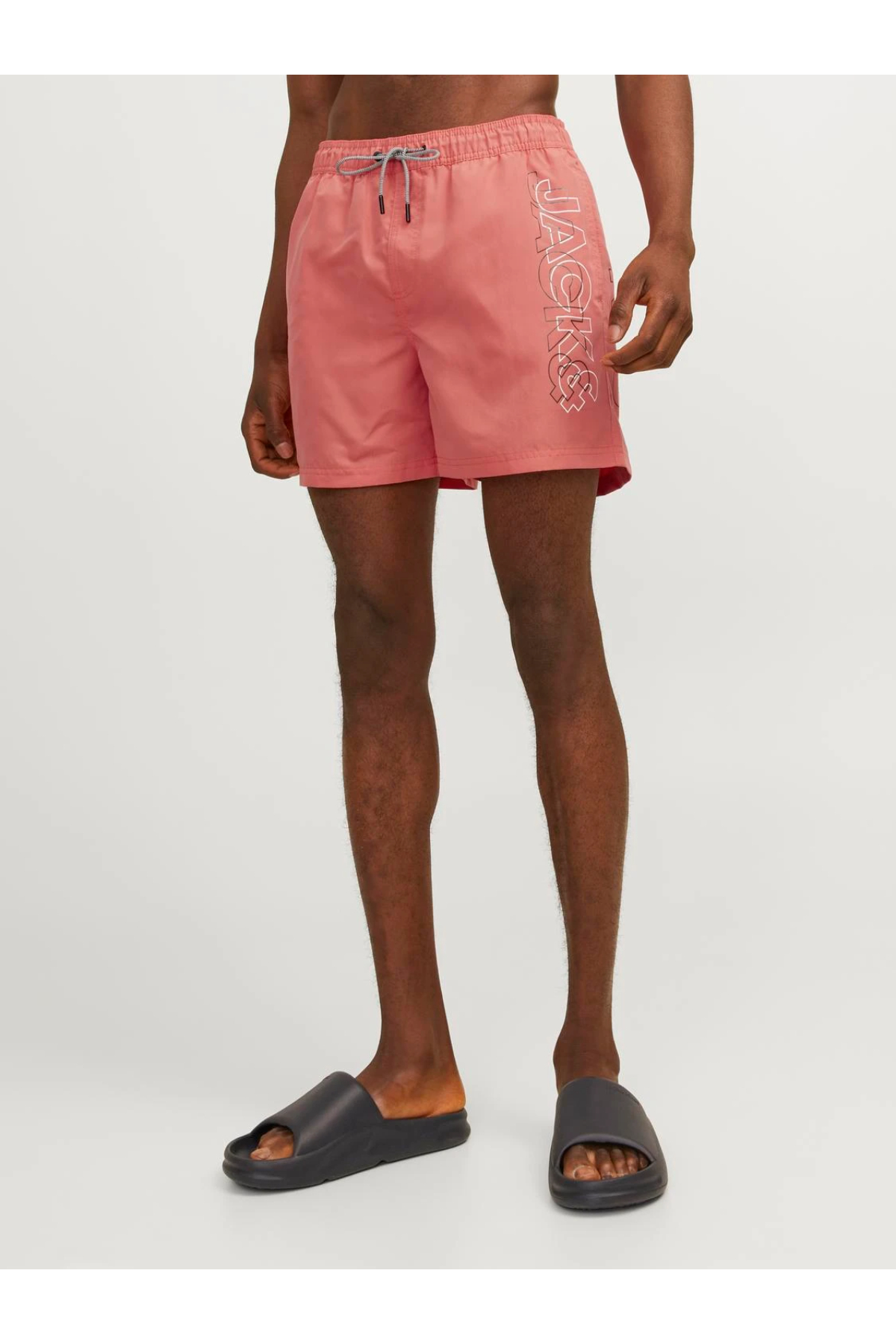 Jack&Jones 12253118 JPSTFIJI JJSWIM DOBULE LOGO Erkek Yüzme Şortu turuncu