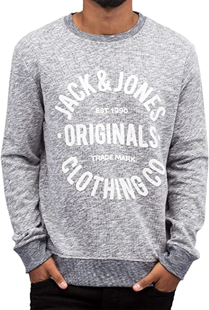 Jack&Jones Jorclemens Sweat Crew 12112149  Erkek Gri Sweatshirt Gri