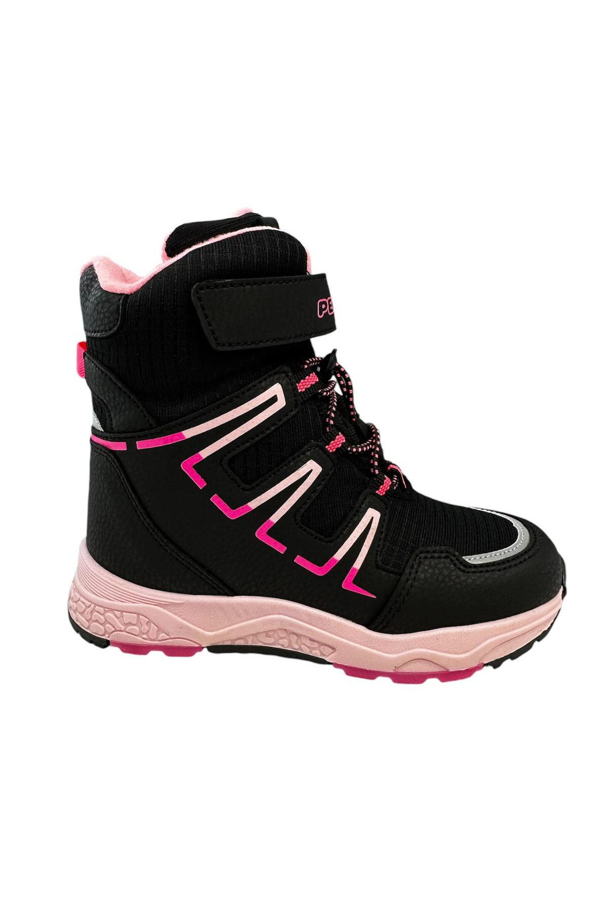 Pepino PK24-1361 Patik Kız Çocuk Kar Botu Siyah Pembe