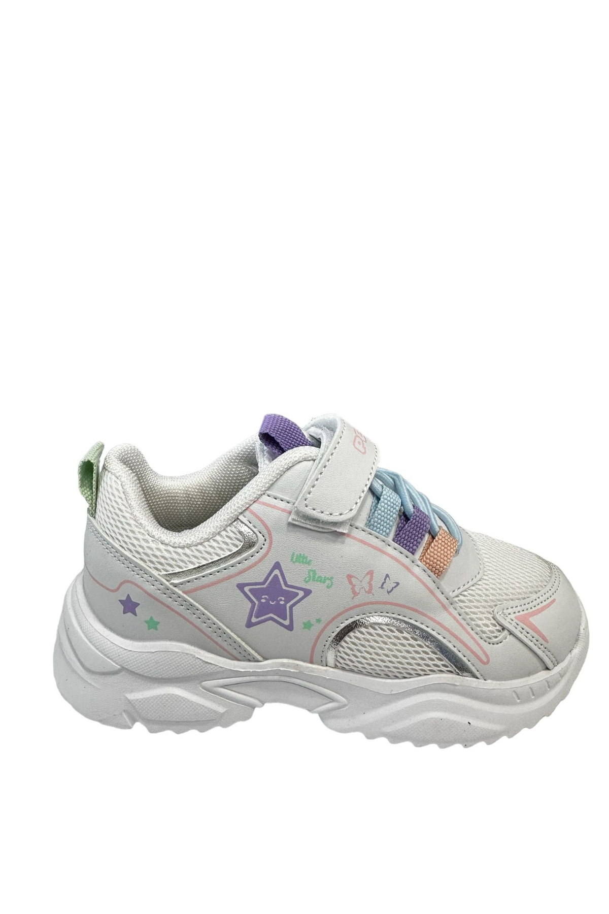 Pepino PY23-1447 Beyaz Pudra Kız Çocuk Patik Spor Ayakkabısı Beyaz Pembe