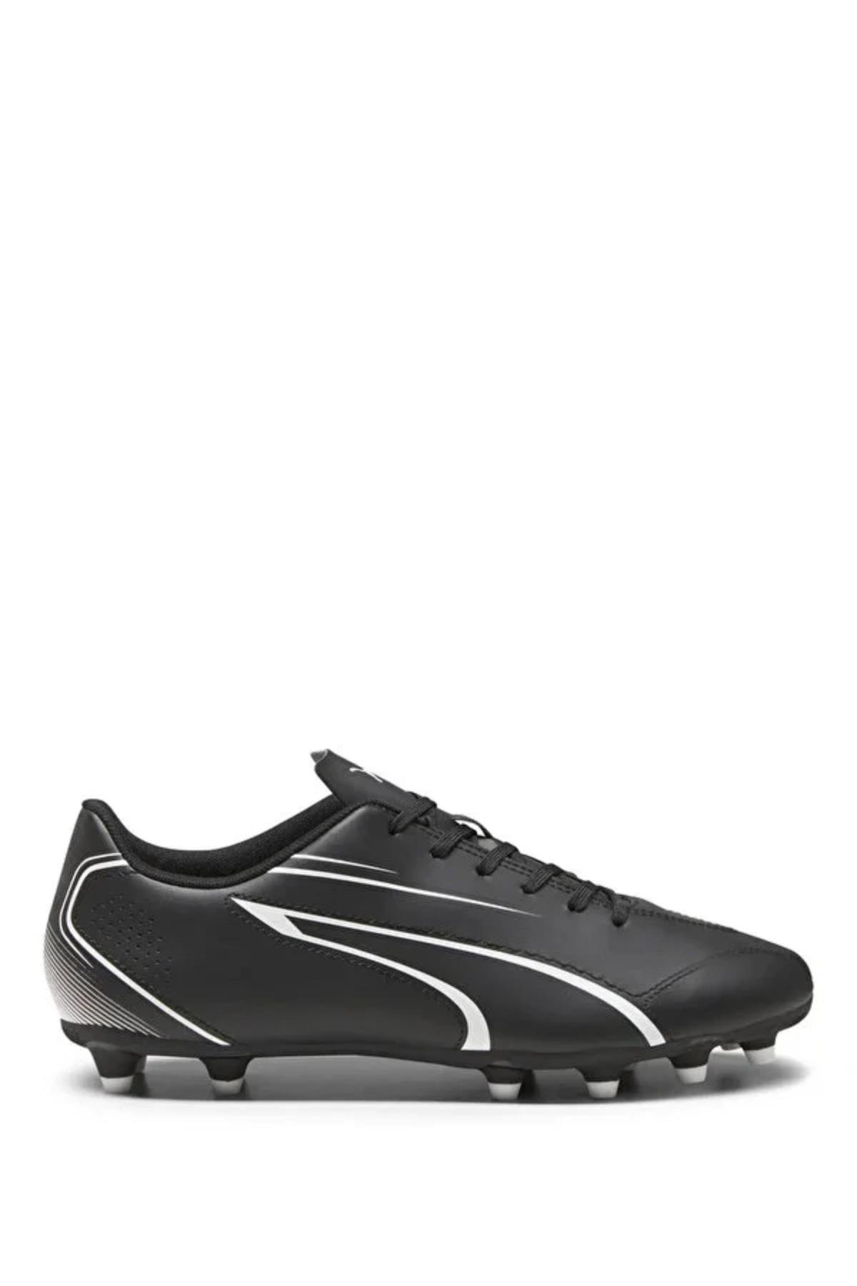 Puma 107486 01 VITORİA FG/AG Jr Krampon Siyah Beyaz