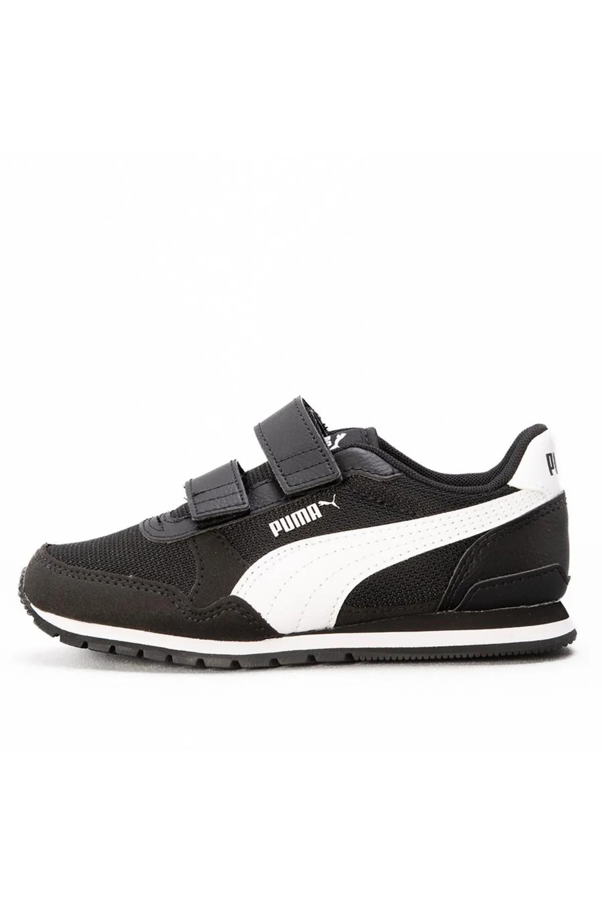 Puma 385511 01 ST Runner v3 Mesh V PS Çocuk Yürüyüş Ayakkabısı Siyah Beyaz