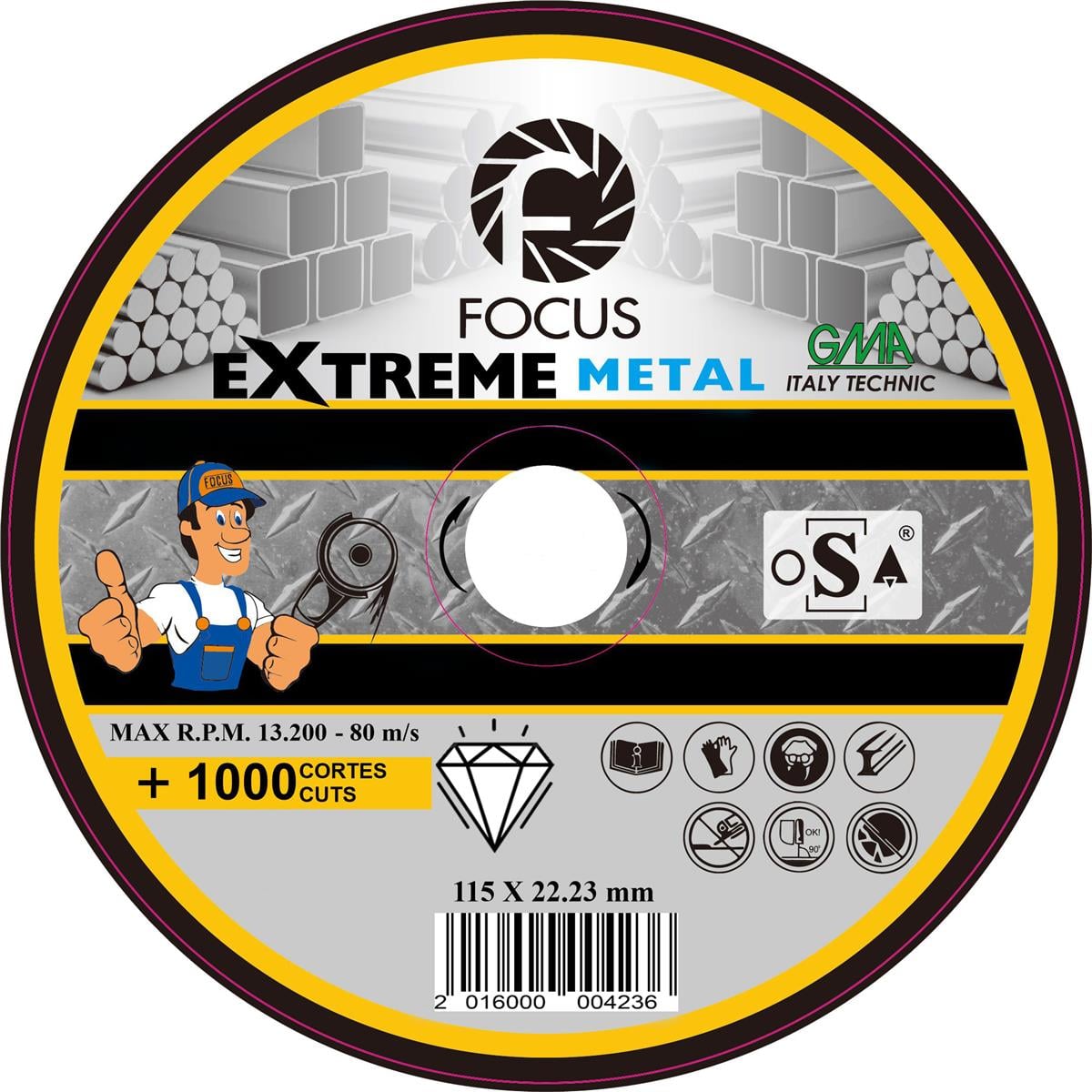 FOCUS EXTREME ELMAS METAL 115 MM 
