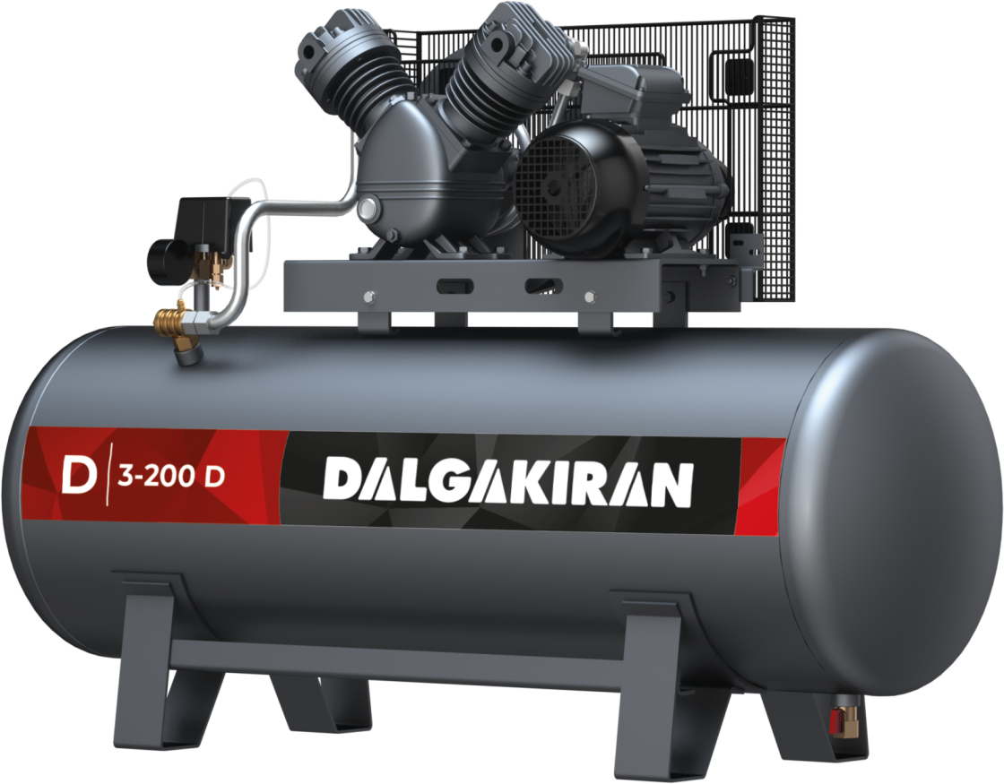 HAVA KOMPRESÖRÜ 200 LT D3-200 MT PİSTONLU MONOFAZ