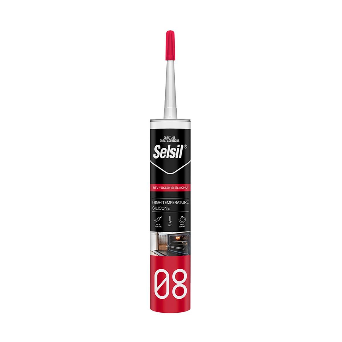 SELSİL ISIYA DAYANIKLI SİLİKON KIRMIZI 310ML