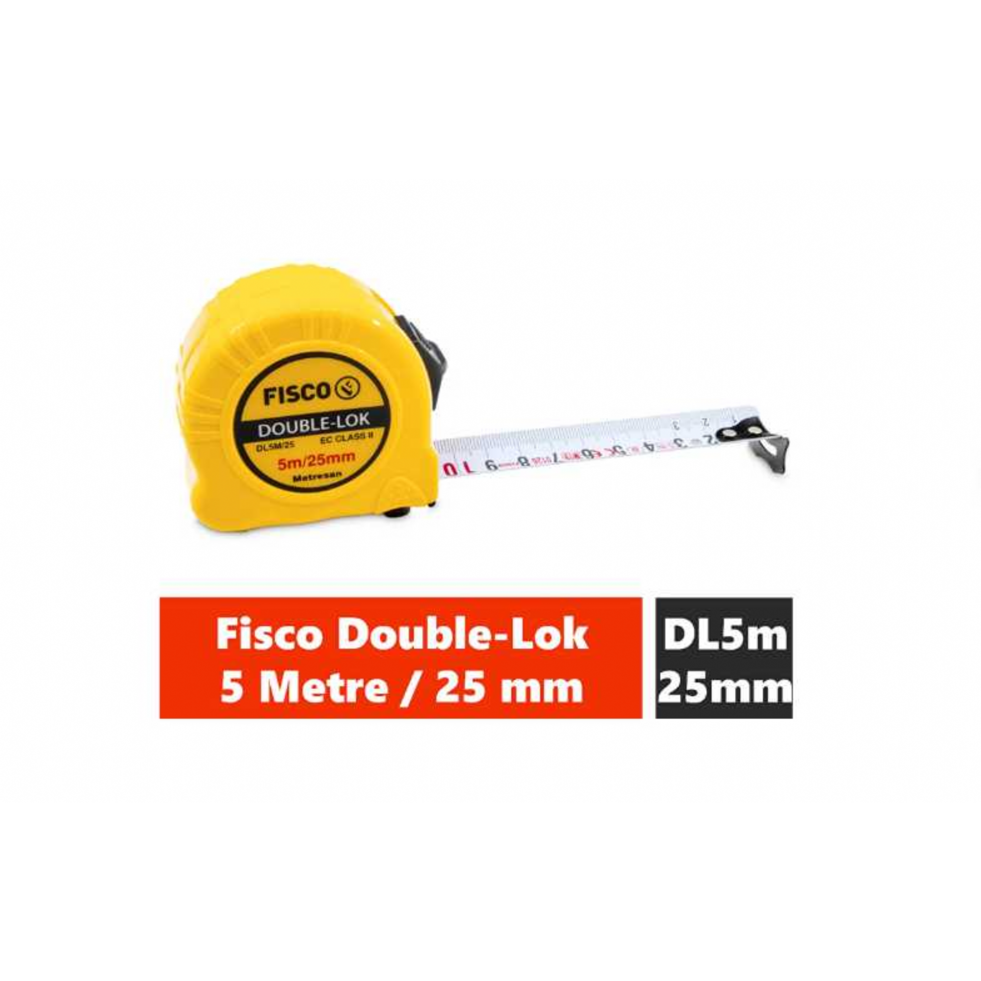 FİSCO SARI METRE 5 MT DOUBLE-LOK
