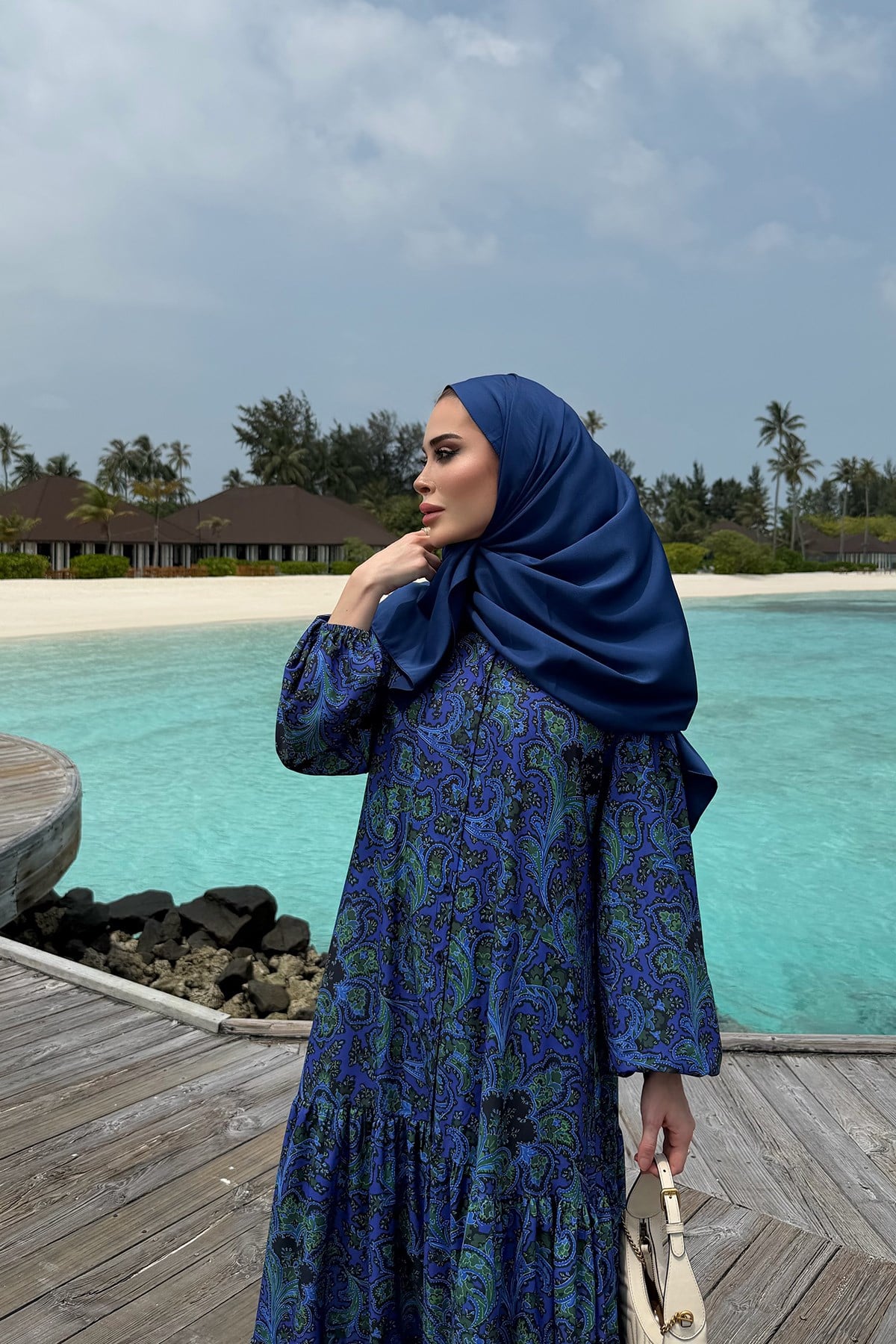 Bloom Serisi Elbise-Lacivert