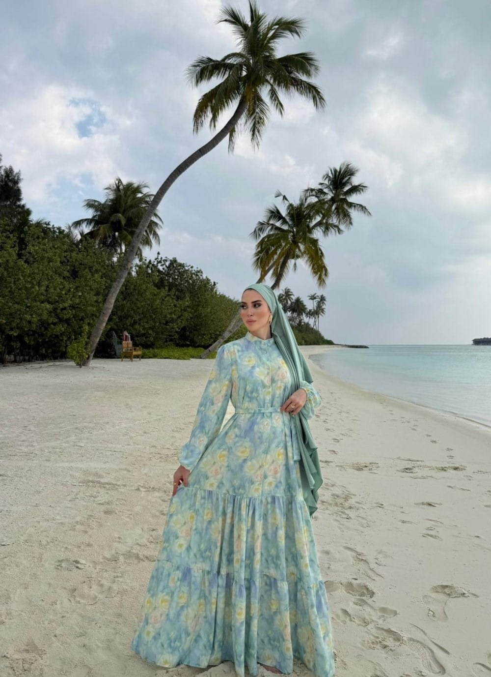 Bloom Serisi Elbise-Su Yeşil