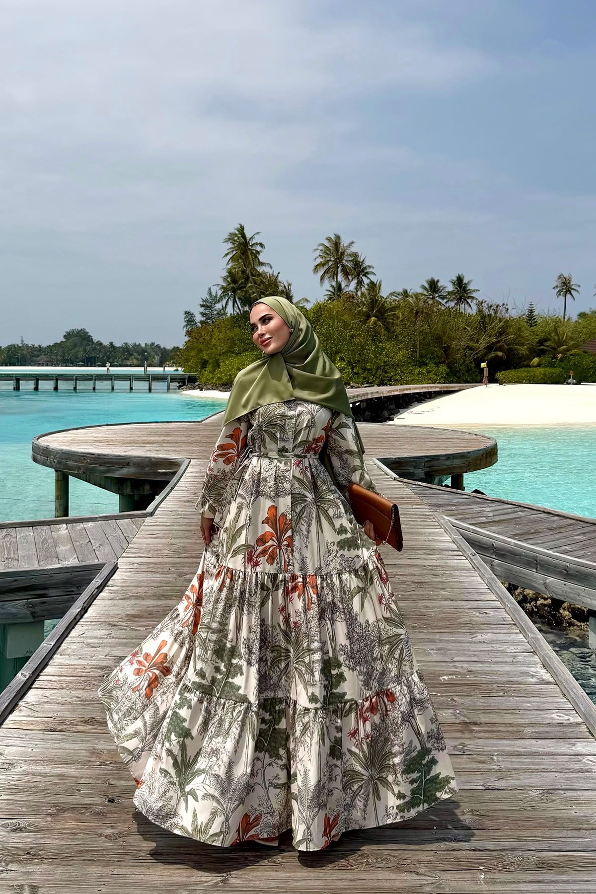 Bloom Serisi Elbise-Yeşil