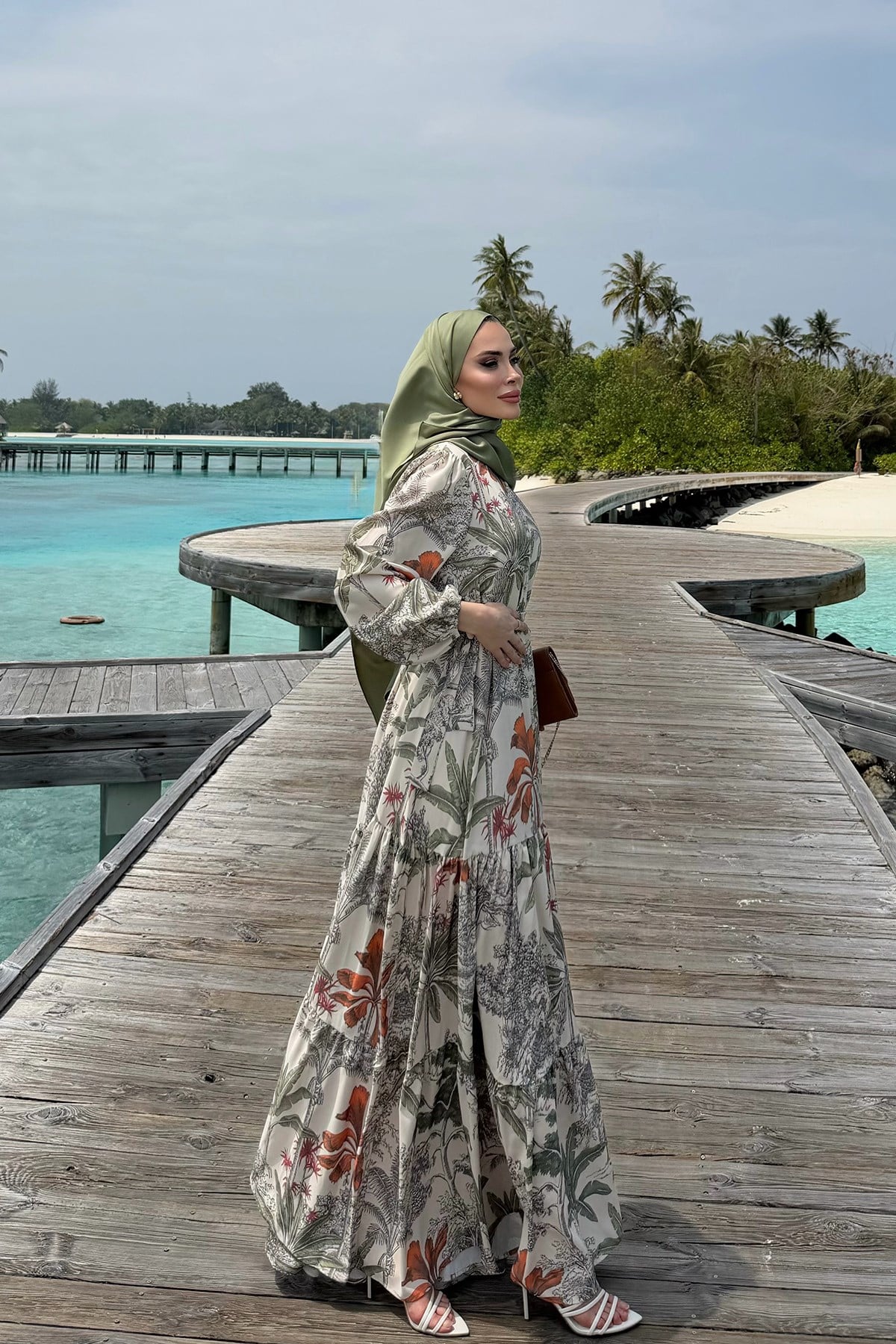 Bloom Serisi Elbise-Yeşil