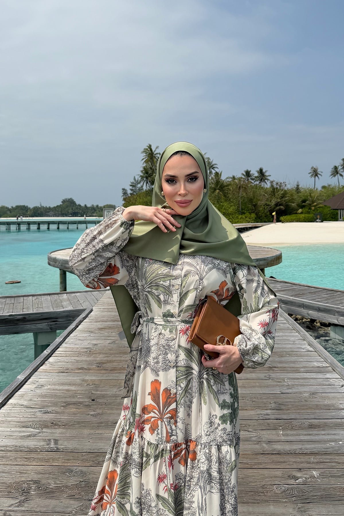 Bloom Serisi Elbise-Yeşil