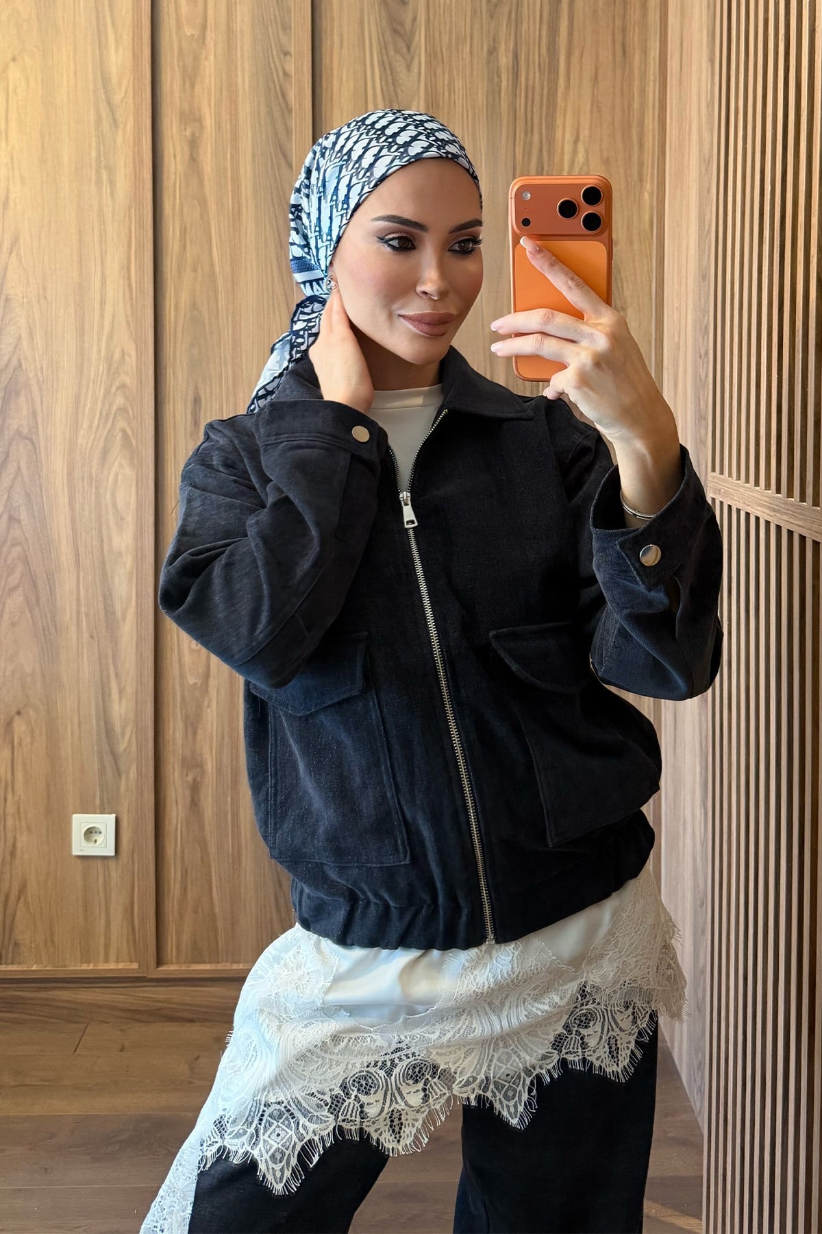 Bomber Ceketli Takım Lacivert