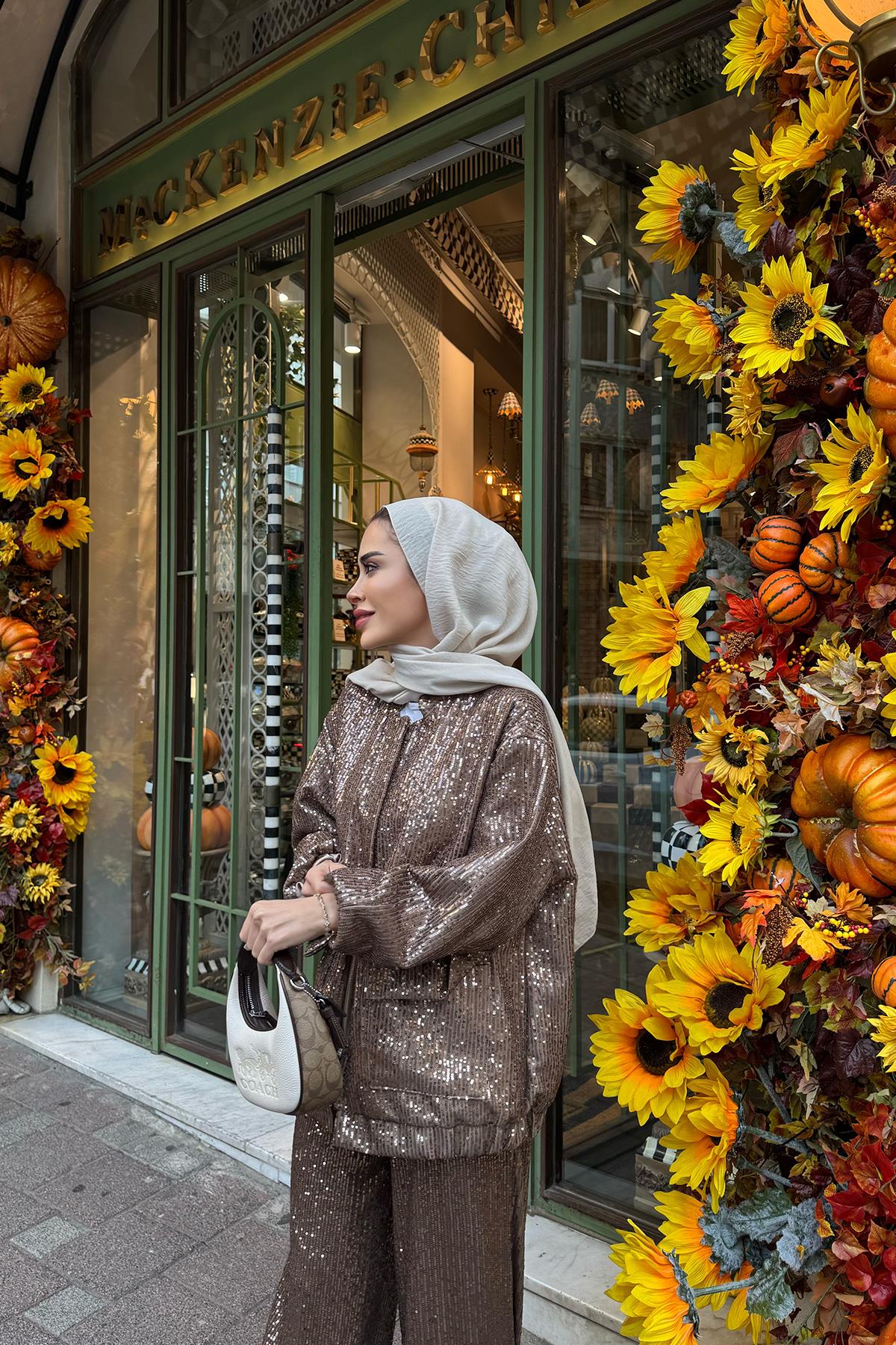 Pullu Bomber Ceket Vizon