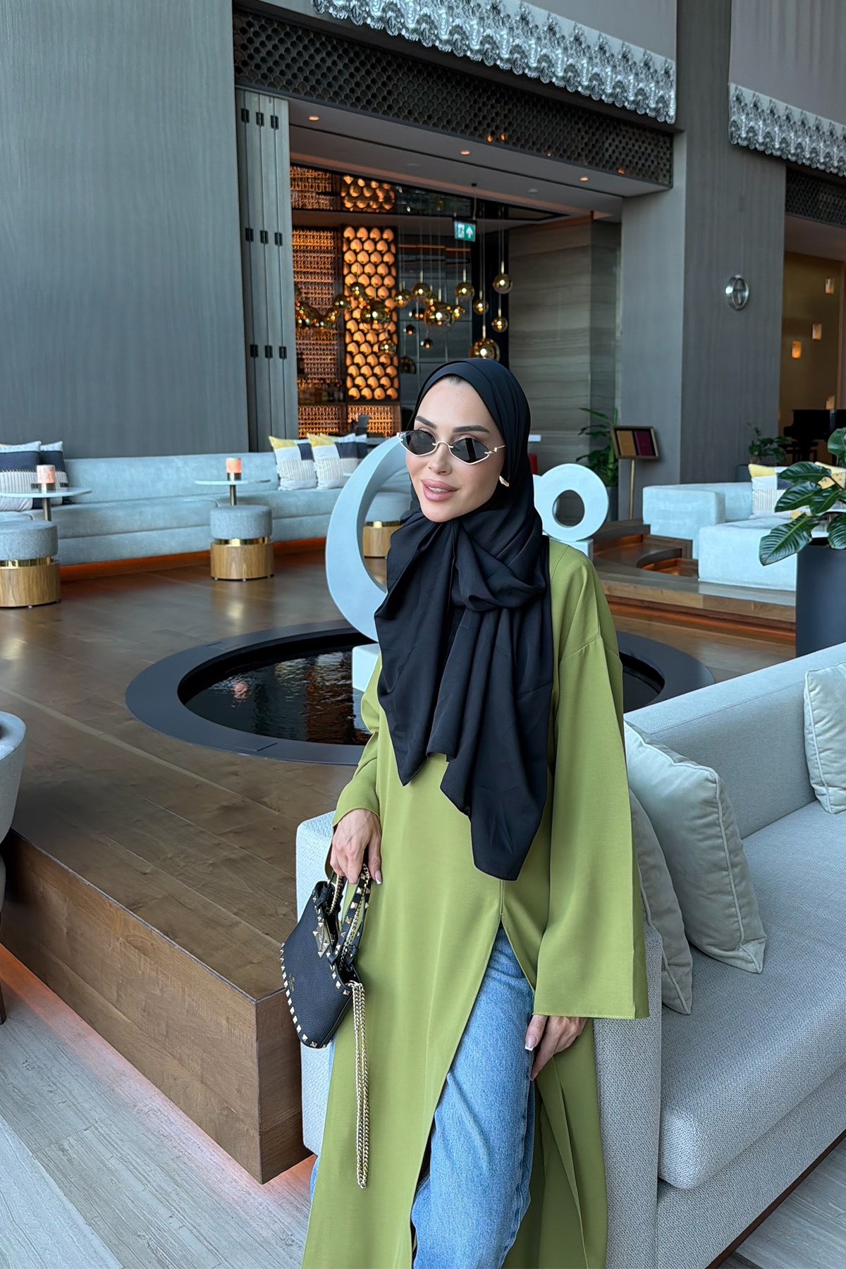 Yırtmaçlı Tunik Olive