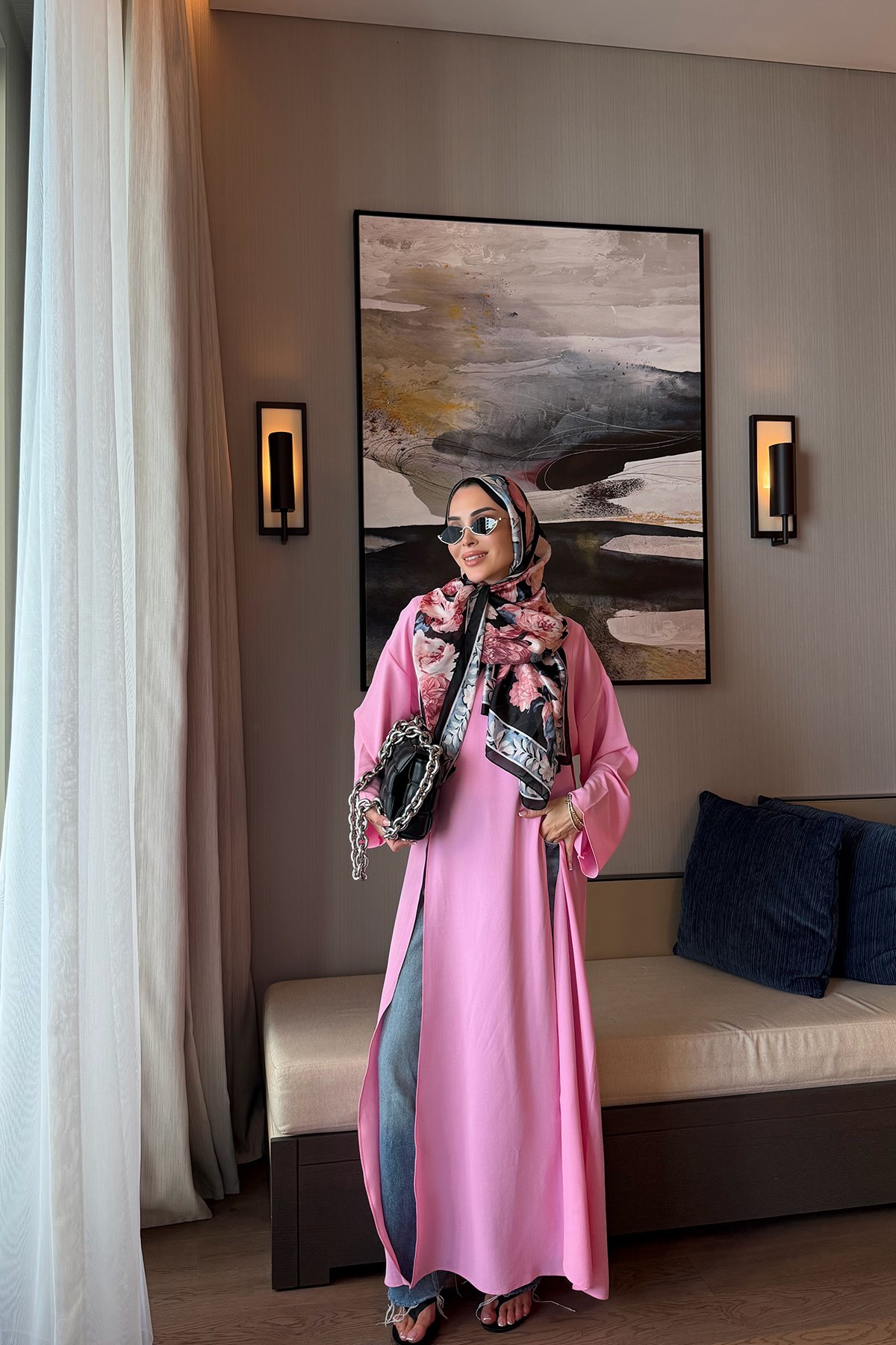 Yırtmaçlı Tunik Pembe