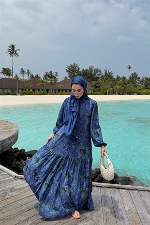 Bloom Serisi Elbise-Lacivert