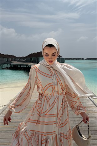 Bloom Serisi Elbise-Oranj