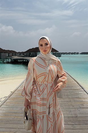 Bloom Serisi Elbise-Oranj