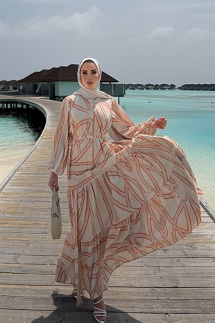 Bloom Serisi Elbise-Oranj