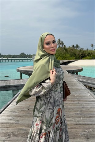 Bloom Serisi Elbise-Yeşil