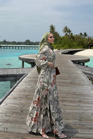 Bloom Serisi Elbise-Yeşil