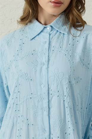 Brode Prenses Elbise-Mavi