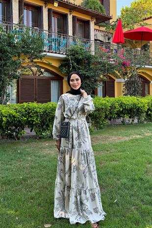 Daisy Siyah Keten Elbise