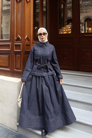 Denim Etekli Takım