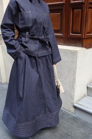 Denim Etekli Takım