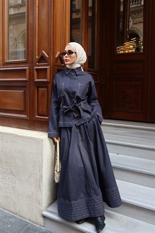 Denim Etekli Takım