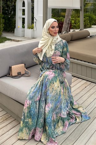 Gipeli Elbise-Yeşil