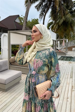 Gipeli Elbise-Yeşil