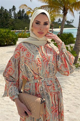 Marakeş Elbise-Oranj 