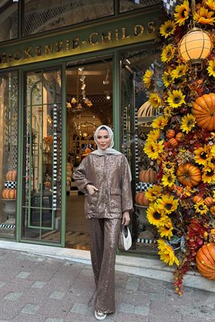 Pullu Bomber Ceket Vizon