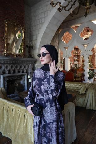 Riga Krep Siyah Elbise