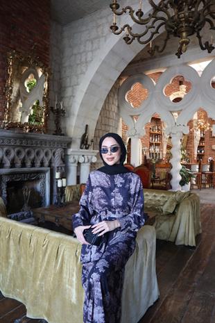 Riga Krep Siyah Elbise