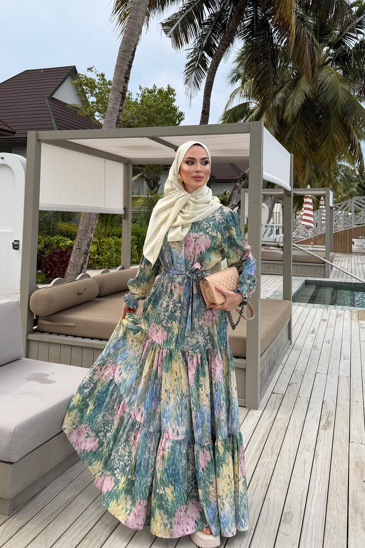 Gipeli Elbise-Yeşil