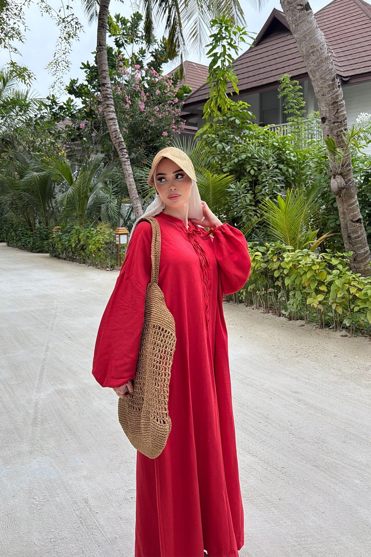 Robe Elbise-Nar Çiçeği
