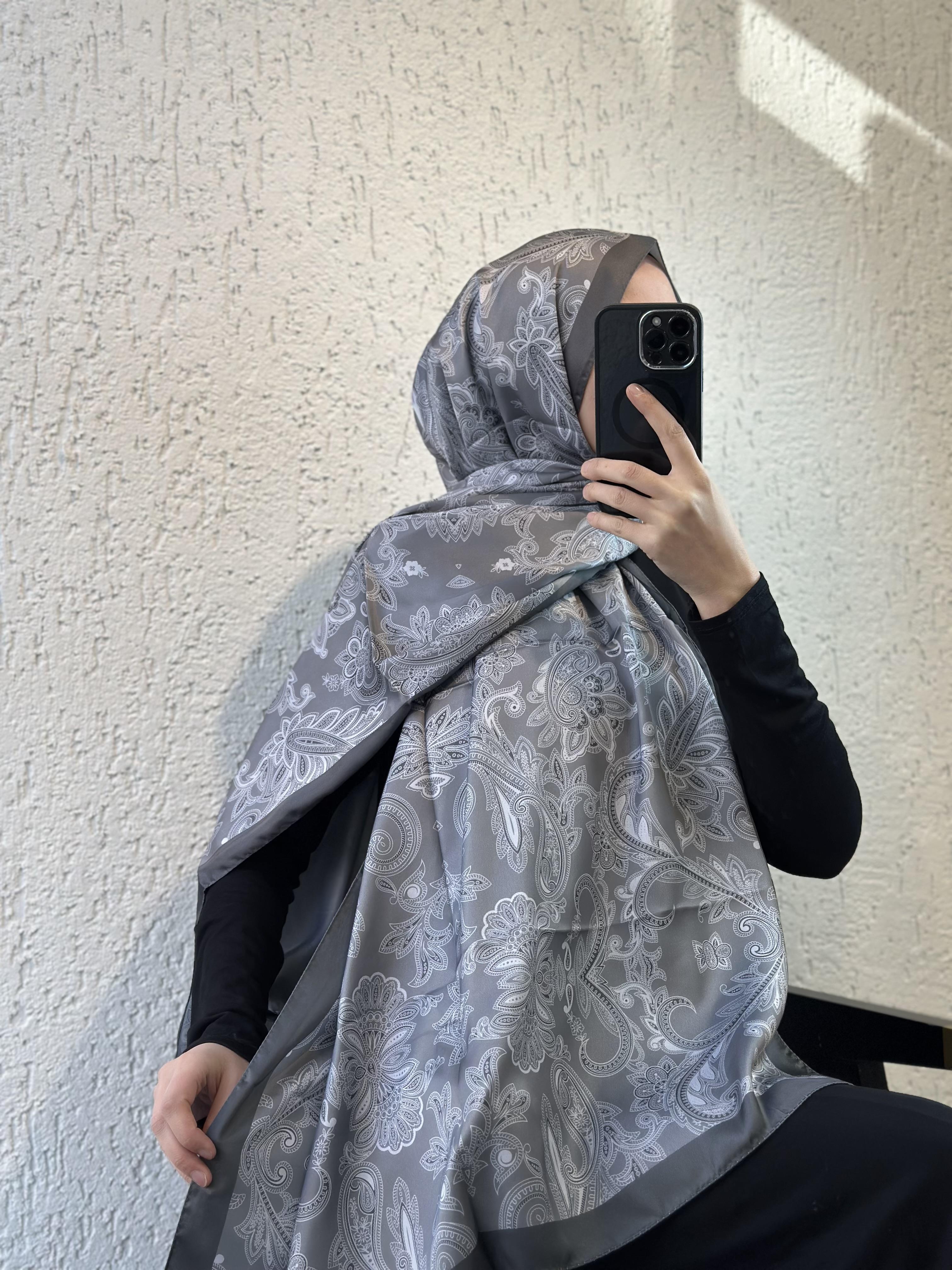 Eliz Desen Şal - Antrasit