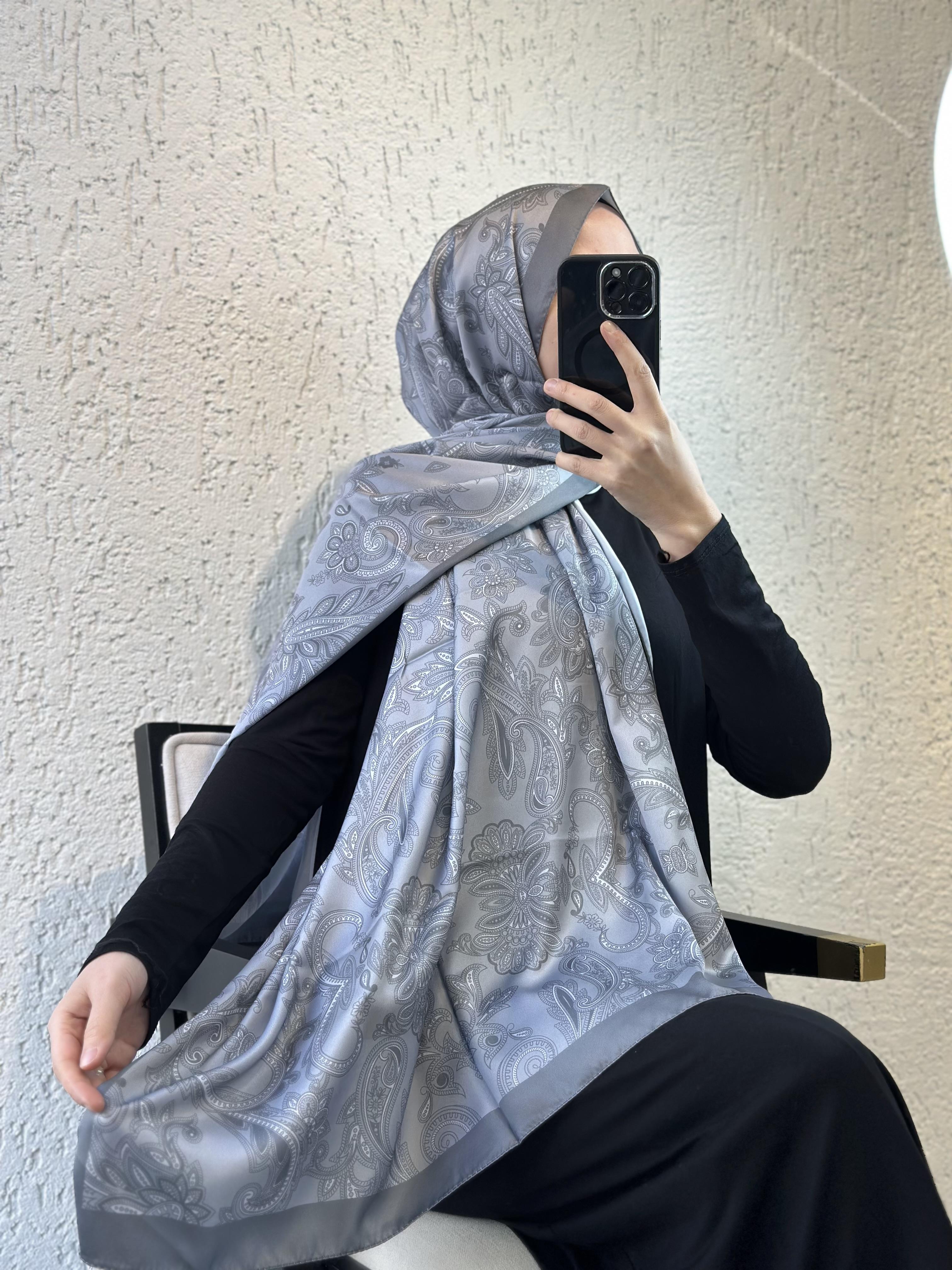 Eliz Desen Şal - Gri