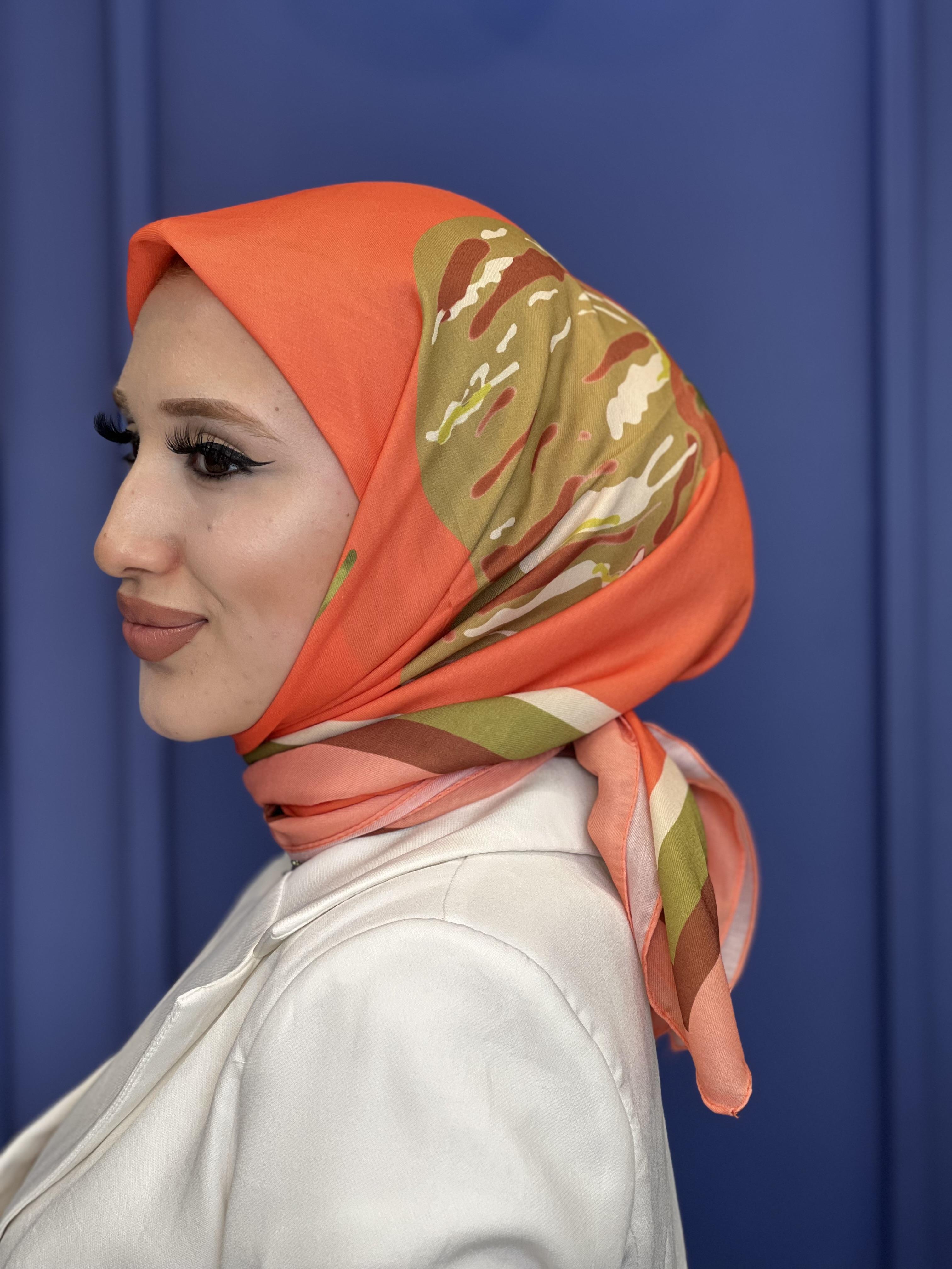 Flora Desen - Turuncu Kahve