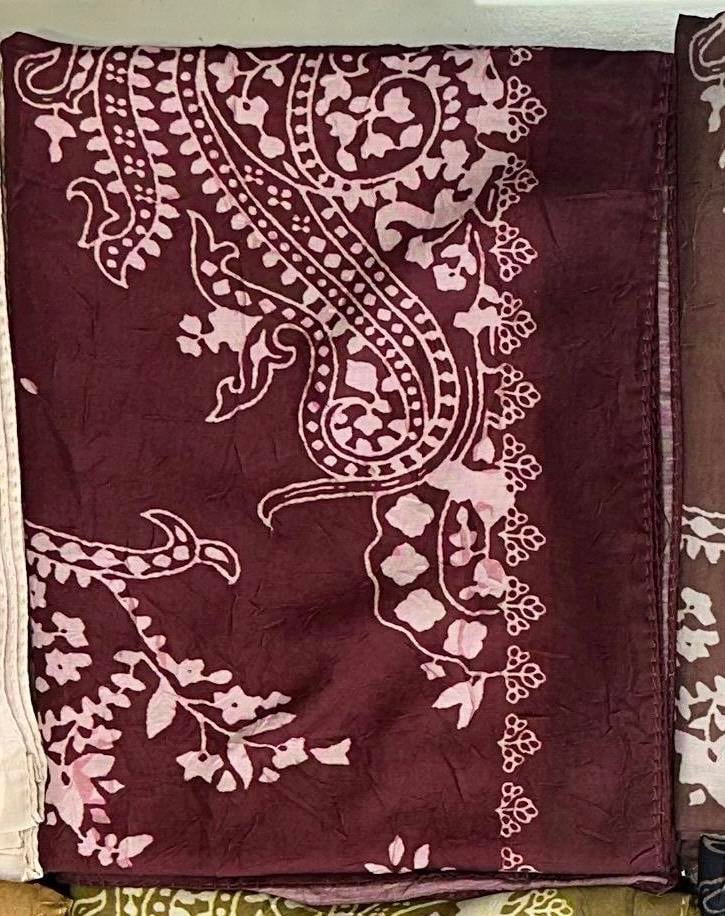 Lüx Bambu Jakar Şal - Koyu Bordo